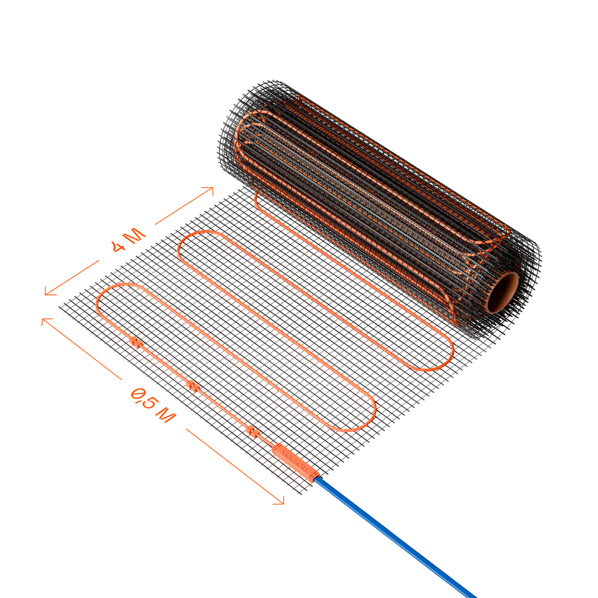 Нагревательный мат Voltum T200, 2 м², 400 Вт VLT01-200-2.0