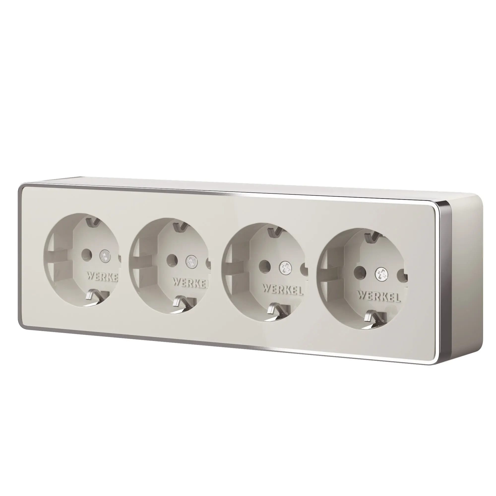 Розетка четверная с заземлением и шторками Gallant слоновая кость Werkel W5072204