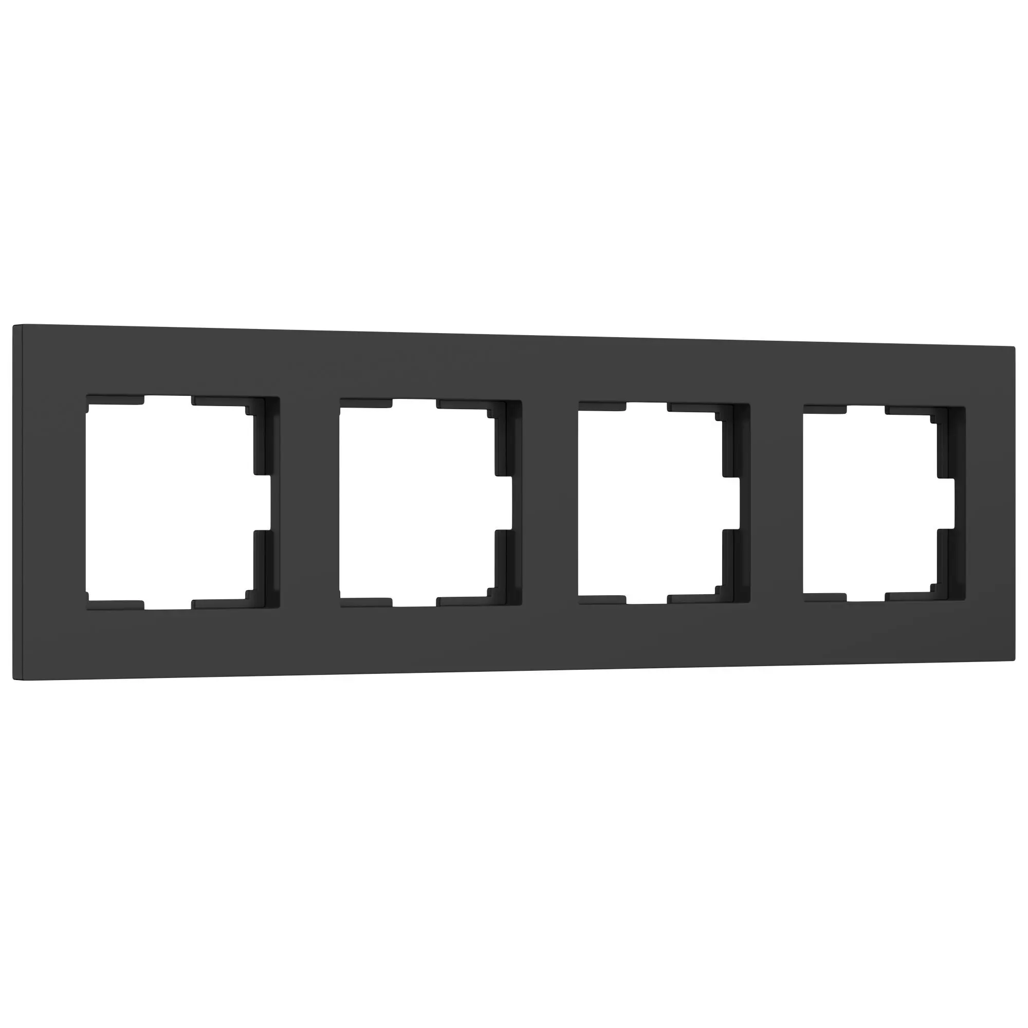 Рамка из поликарбоната на 4 поста Slab черный софт Werkel W0042908
