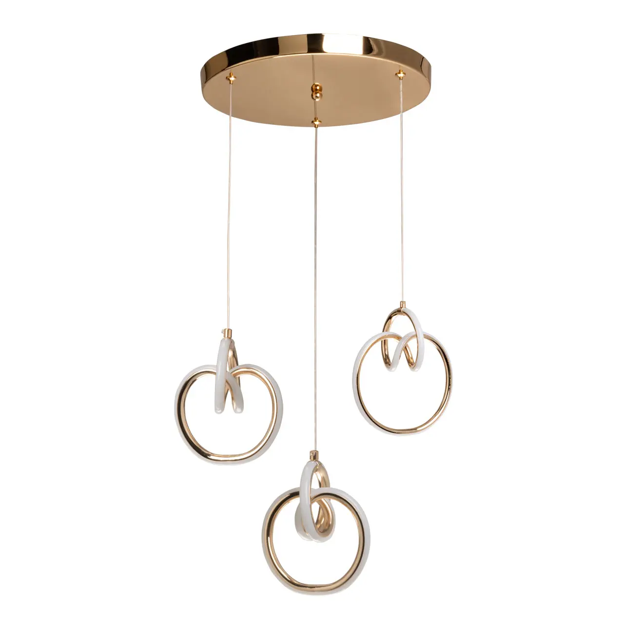 Люстра De Markt Аурих, 3 × LED, золотой, Ø 33 см