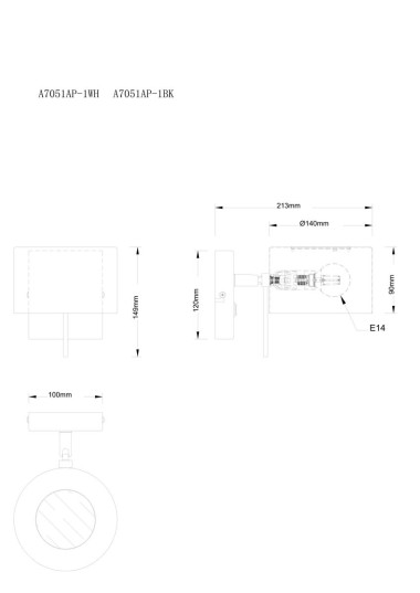 Спот Arte Lamp Sebastian A7051AP-1WH &mdash; svetrussia.ru