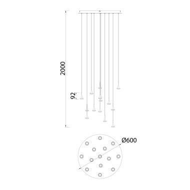 Подвесная светодиодная люстра Mantra Andromeda 8935+14PL &mdash; svetrussia.ru