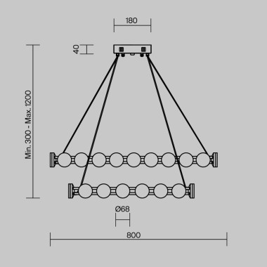 Подвесной светодиодный светильник Freya Collar FR6180PL-L70B &mdash; svetrussia.ru