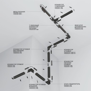 Шинопровод встраиваемый магнитный Maytoni Technical Exility TRX034-422W &mdash; svetrussia.ru