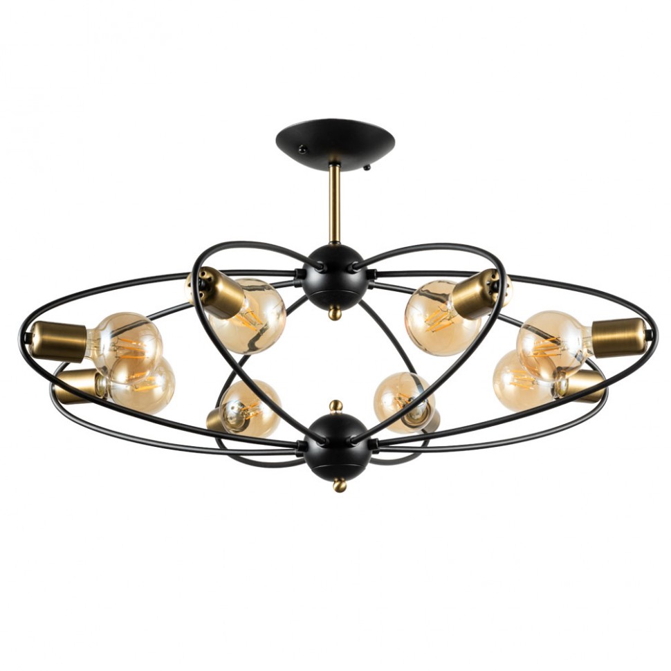 Потолочная люстра Arte Lamp Glasgow A1963PL-8BK фото 1 &mdash; svetrussia.ru