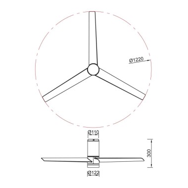 Люстра потолочная-вентилятор Mantra UP DOWN 9062 &mdash; svetrussia.ru