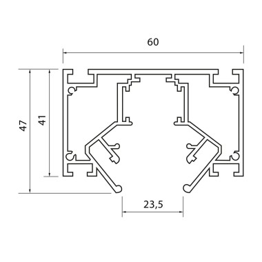Шинопровод под натяжной потолок ST Luce Skyline 48 ST047.529.02 &mdash; svetrussia.ru