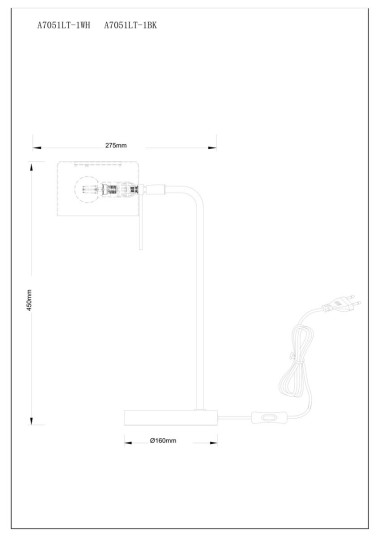 Настольная лампа Arte Lamp Sebastian A7051LT-1BK &mdash; svetrussia.ru
