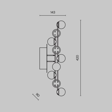 Настенный светильник Maytoni Tessara MOD081WL-L13G3K &mdash; svetrussia.ru