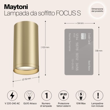 Потолочный светильник Maytoni Focus S C052CL-01MG &mdash; svetrussia.ru