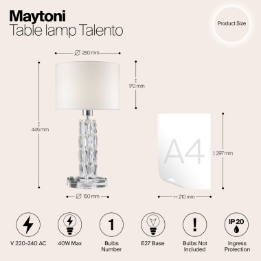 Настольная лампа Maytoni Talento DIA008TL-01CH &mdash; svetrussia.ru