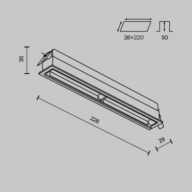 Встраиваемый светильник Maytoni Technical Parete DL100-12W2.7-3-4K-B &mdash; svetrussia.ru