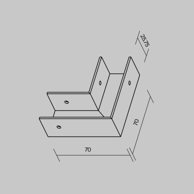 Коннектор L-образный Maytoni Elasity IP O-TR001-AC90 &mdash; svetrussia.ru
