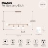 Подвесная люстра Maytoni Erich MOD221-PL-05-G фото 2 &mdash; svetrussia.ru