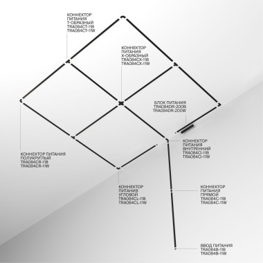 Шинопровод Maytoni Technical Busbar trunkings Radity TRX084EC-111W &mdash; svetrussia.ru