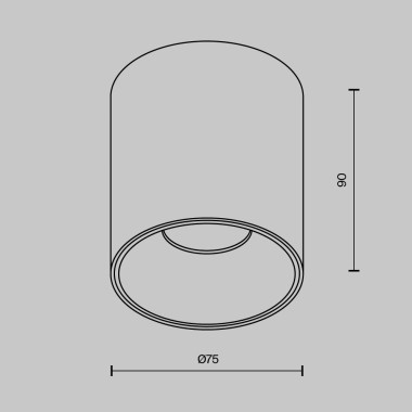 Потолочный светодиодный светильник Maytoni Technical Alfa Led C064CL-12W3K-RD-B &mdash; svetrussia.ru