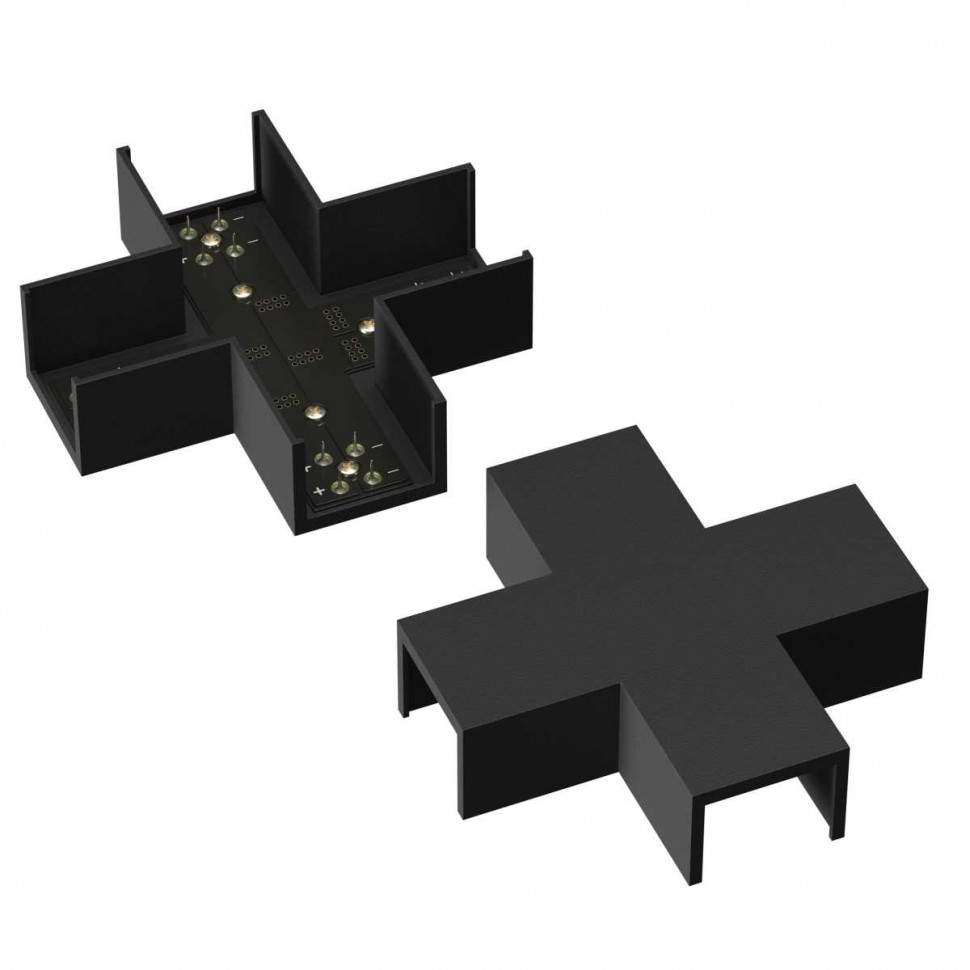 Коннектор питания X-образный Maytoni Technical TRA160CX-11B фото 1 &mdash; svetrussia.ru