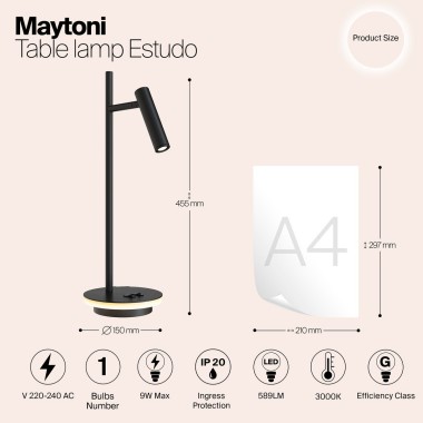 Настольная лампа Maytoni Estudo Z010TL-L8B3K &mdash; svetrussia.ru