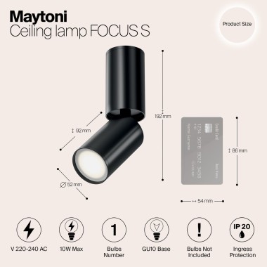 Спот Maytoni Focus S C051CL-01B &mdash; svetrussia.ru