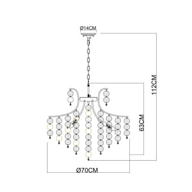 Подвесная люстра Arte Lamp Pipirima A4089LM-8AB &mdash; svetrussia.ru