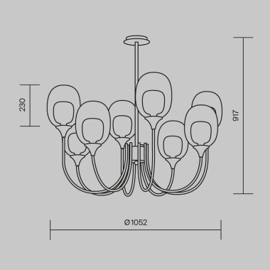 Подвесная люстра Maytoni Aura MOD016PL-08BS &mdash; svetrussia.ru