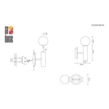 Бра ST Luce Pietra SL1210.401.01 &mdash; svetrussia.ru