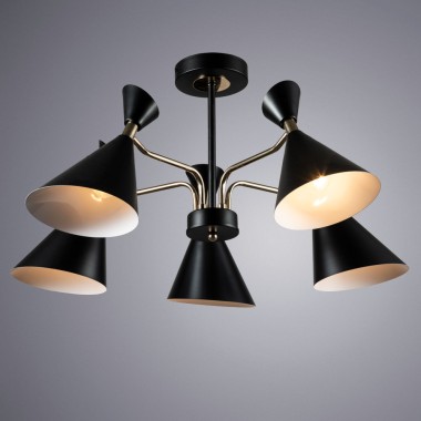 Потолочная люстра Arte Lamp Wellington A2711PL-5BK &mdash; svetrussia.ru