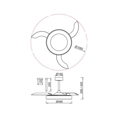 Люстра-вентилятор Mantra NISEKO FAN M 9010 &mdash; svetrussia.ru