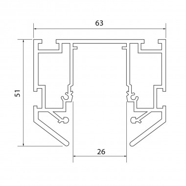 Шинопровод под натяжной потолок ST Luce Skyline 220 ST046.439.00 &mdash; svetrussia.ru