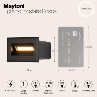 Подсветка для лестниц Maytoni Bosca O045SL-L3B3K &mdash; svetrussia.ru