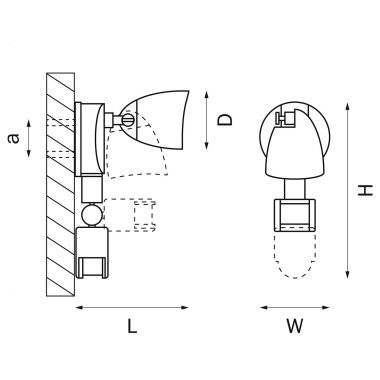 Уличный настенный светодиодный светильник Lightstar Diva 374337 &mdash; svetrussia.ru