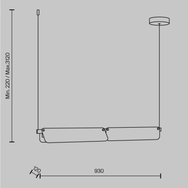 Подвесной светодиодный светильник Maytoni Flat MOD296PL-L20BS3K &mdash; svetrussia.ru