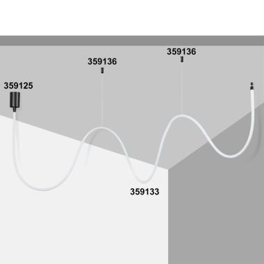 База для гибкого неона Novotech Konst Ramo для накладного монтажа 359125 &mdash; svetrussia.ru