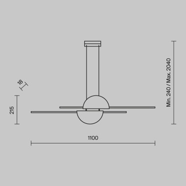 Подвесной светодиодный светильник Maytoni Modern Skyline MOD179PL-L26BS4K &mdash; svetrussia.ru