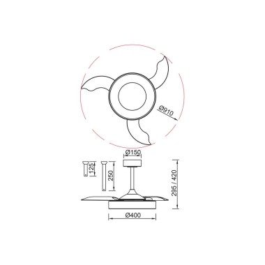 Люстра-вентилятор Mantra NISEKO FAN S 9012 &mdash; svetrussia.ru