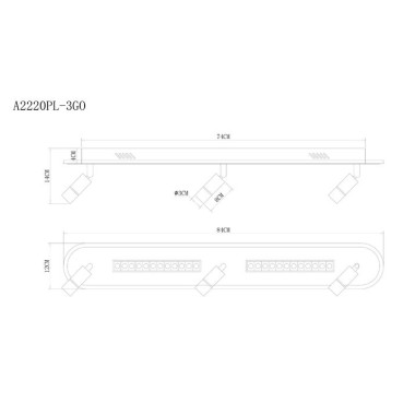 Светодиодный спот Arte Lamp Pisces A2220PL-3GO &mdash; svetrussia.ru