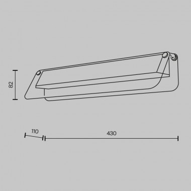 Настенный светодиодный светильник Maytoni Flat MOD296WL-L10BS3K &mdash; svetrussia.ru