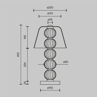 Настольная лампа Maytoni Amulet MOD555TL-L8G3K &mdash; svetrussia.ru