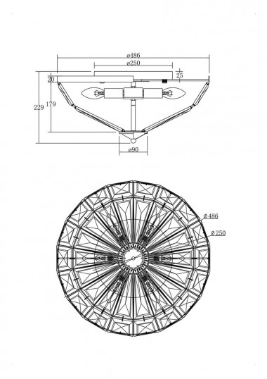 Потолочный светильник Maytoni Facet MOD094CL-06CH &mdash; svetrussia.ru