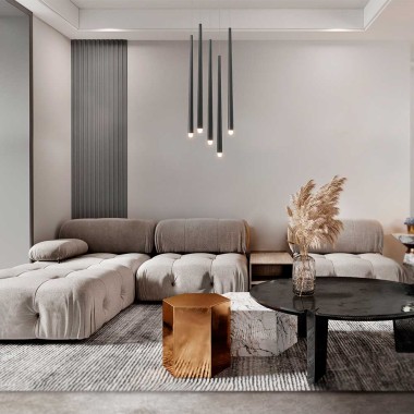 Подвесной светодиодный светильник Maytoni Cascade MOD132PL-L30BK &mdash; svetrussia.ru