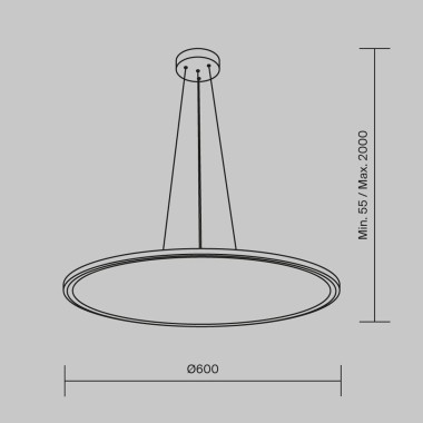 Подвесной светодиодный светильник Maytoni Cosmos MOD057PL-L54W4K &mdash; svetrussia.ru