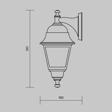 Уличный настенный светильник Maytoni Abbey Road O003WL-01B &mdash; svetrussia.ru
