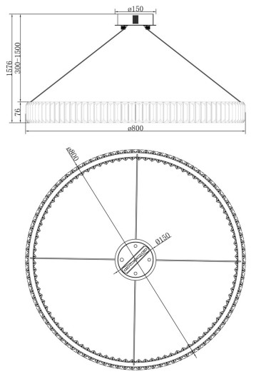Подвесной светодиодный светильник Freya Tier FR5257PL-L32G &mdash; svetrussia.ru