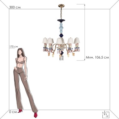 Подвесная люстра Loft IT Grace 10203/10 Mult &mdash; svetrussia.ru