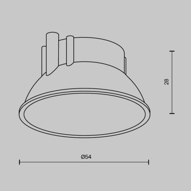 Декоративная рамка-отражатель Maytoni Technical Downlight Alfa LED Ring8-10W-RD-W &mdash; svetrussia.ru