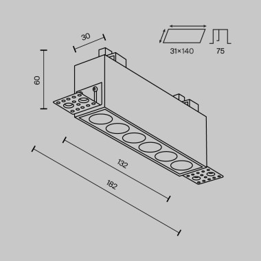 Встраиваемый светильник Maytoni Technical Points DL065-12W3-6K-TRS-B &mdash; svetrussia.ru