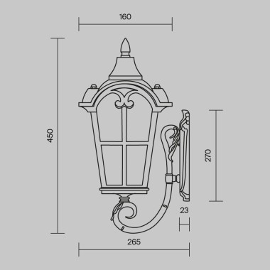 Настенный светильник Maytoni Outdoor O413WL-01BZ1 &mdash; svetrussia.ru