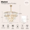 Подвесная люстра Maytoni Puntes MOD043PL-18G фото 2 &mdash; svetrussia.ru