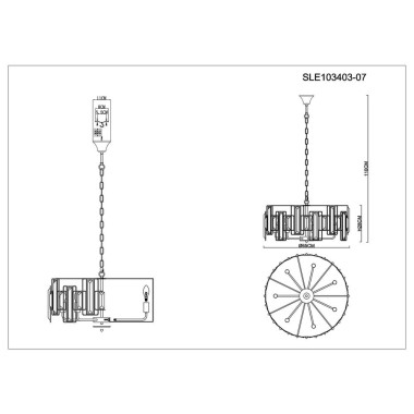 Подвесная люстра Evoluce Giano SLE103403-07 &mdash; svetrussia.ru