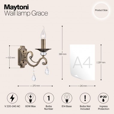 Бра Maytoni Grace RC247-WL-01-R &mdash; svetrussia.ru